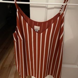 A New Day Striped Orange Cami
